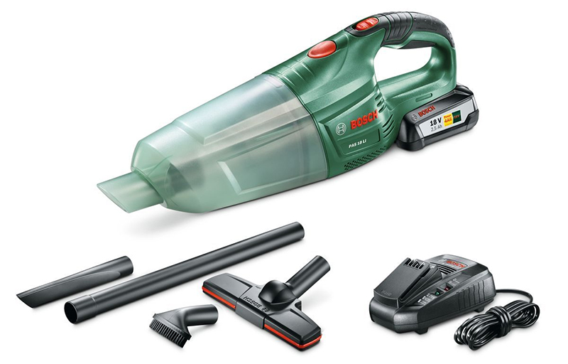 Bosch PAS 18 - a powerful battery vacuum cleaner with cyclone filter