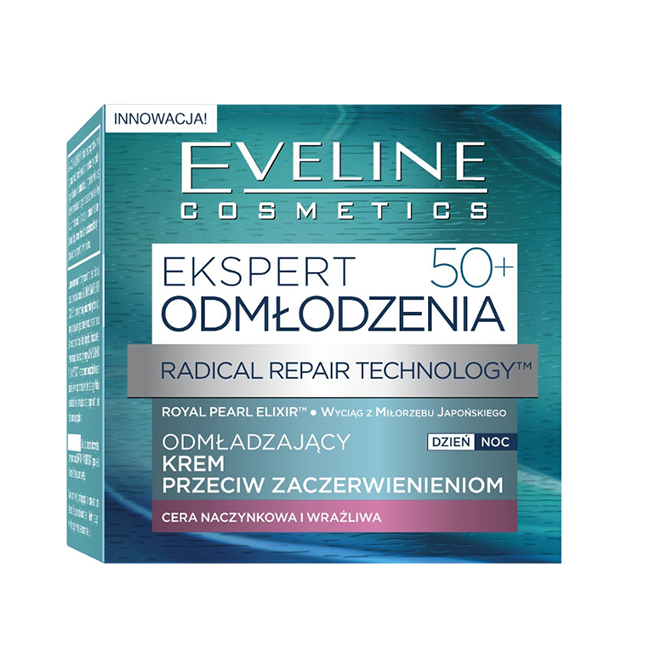 EVELINE Expert Rejuvenescimento Anti Vermelhidão - creme calmante para peles sensíveis