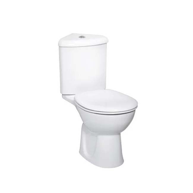 VitrA Arkitekt 9754B003-7201 - toalete de piso angular com anti-respingo, microlift e dreno de chuveiro