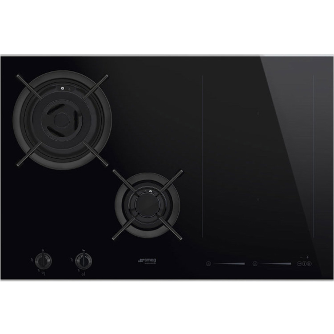 Smeg PM6721WLDX - gas induction panel with powerful burners