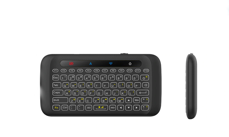 H20: mini teclado sem fios retroiluminado com touchpad