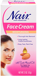 NAIR Hair Remover Moisturizing Face Cream - an effective depilator without unpleasant smell