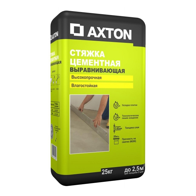 Axton floor screed - for a bathroom and a bathroom