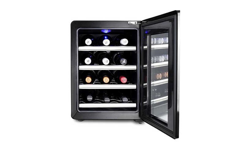 Caso WineCase Red 12 - compact thermoelectric wine cabinet with dynamic cooling