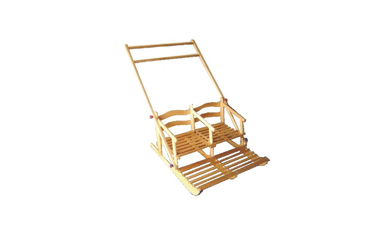 Wooden sleds Blizzard: with handle