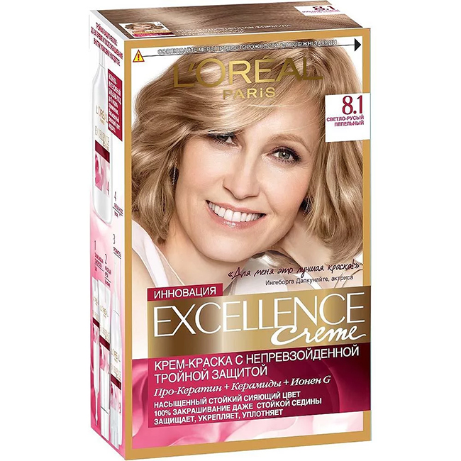 LOREAL Excellence Creme - the most resistant paint with protective serum and keratin