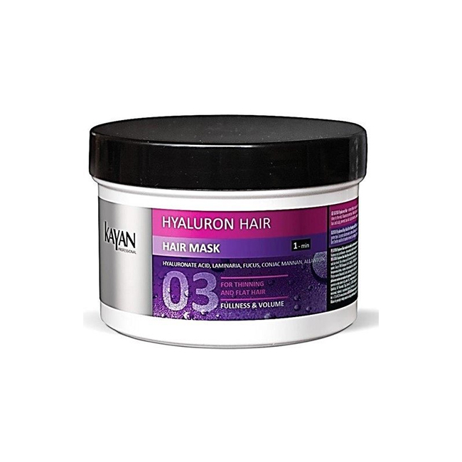 KAYAN Hyaluron Hair Mask - máscara hidratante, dando volume