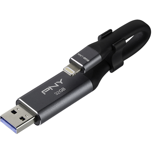 PNY Duo-Link for Apple devices Cable - 3-in-1 USB flash drive