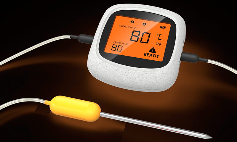 Electronic thermometers with remote sensor