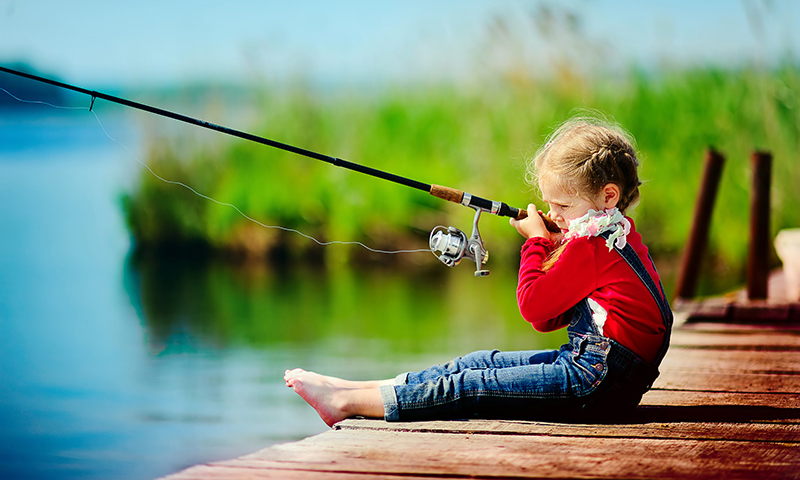 O princípio de funcionamento e as varas de pesca do dispositivo