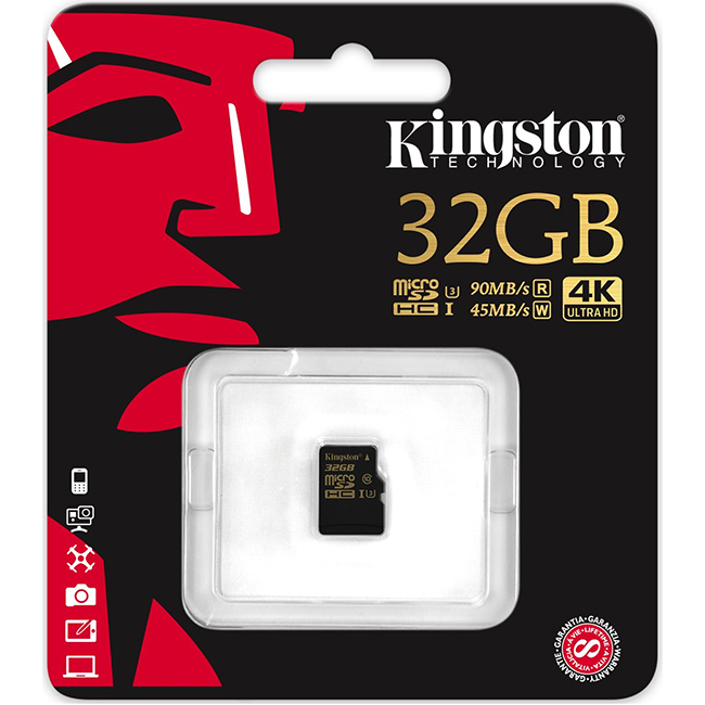 KINGSTON microSDHC 32Gb SDC - para desenhos animados no telefone para uma criança