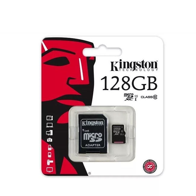 KINGSTON microSDXC 128Gb - para armazenamento seguro de dados