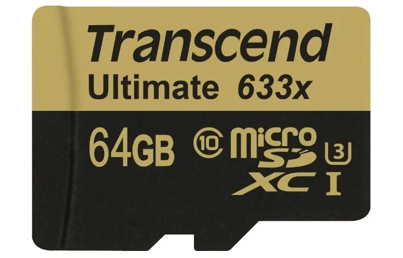 TRANSCEND microSDXC 64Gb UHS-I U3 - para filmes em 4K