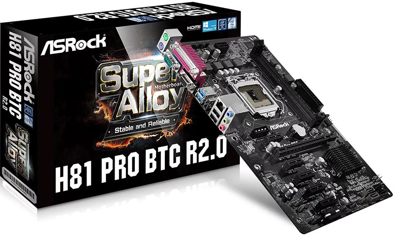 ASRock H81 PRO BTC R2.0 - immediately on 6 video cards