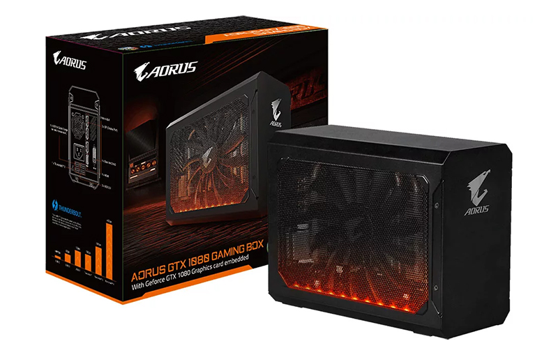 Aorus GTX 1080 Gaming Box - external box with a GeForce 3D video card